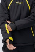 Оптом Горнолыжная куртка мужская УЦЕНКА черного цвета 0920Ch, фото 5