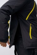 Оптом Горнолыжная куртка мужская УЦЕНКА черного цвета 0920Ch, фото 7