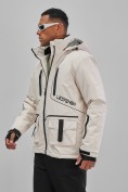 Оптом Горнолыжная куртка мужская УЦЕНКА белого цвета 0924Bl, фото 2