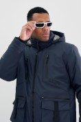 Оптом Горнолыжная куртка мужская УЦЕНКА темно-серого цвета 0924TC, фото 7