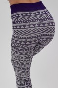 Оптом Термо леггинсы женский УЦЕНКА фиолетового цвета 0929F, фото 2