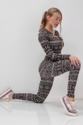 Оптом Термо леггинсы женский УЦЕНКА коричневого цвета 0929K, фото 5