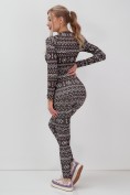 Оптом Термо леггинсы женский УЦЕНКА коричневого цвета 0929K, фото 7
