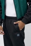 Оптом Брюки мужские демисезонные на флисе УЦЕНКА черного цвета 0931Ch, фото 3