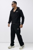 Оптом Брюки мужские демисезонные на флисе УЦЕНКА черного цвета 0932Ch, фото 2
