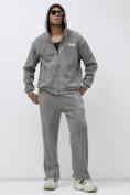Оптом Брюки мужские демисезонные на флисе УЦЕНКА темно-серого цвета 0932TC, фото 2