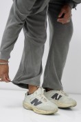 Оптом Брюки мужские демисезонные на флисе УЦЕНКА темно-серого цвета 0932TC, фото 4