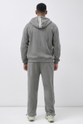 Оптом Брюки мужские демисезонные на флисе УЦЕНКА темно-серого цвета 0932TC, фото 6