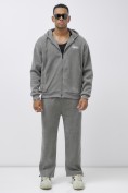 Оптом Брюки мужские демисезонные на флисе УЦЕНКА темно-серого цвета 0932TC, фото 8