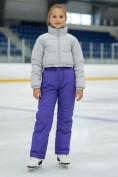 Оптом Брюки подростковые зимние для девочки УЦЕНКА фиолетового цвета 0934F