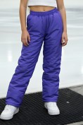 Оптом Брюки подростковые зимние для девочки УЦЕНКА фиолетового цвета 0934F, фото 2