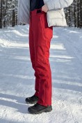 Оптом Брюки горнолыжные женские УЦЕНКА красного цвета 0935Kr, фото 2