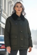 Оптом Куртка зимняя женская классическая УЦЕНКА хаки цвета 0937Kh