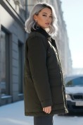 Оптом Куртка зимняя женская классическая УЦЕНКА хаки цвета 0937Kh, фото 2