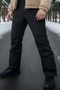 Оптом Брюки зимнии софтшелл мужские УЦЕНКА черного цвета 0943Ch