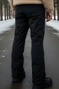 Оптом Брюки зимнии софтшелл мужские УЦЕНКА черного цвета 0943Ch, фото 2