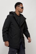 Оптом Парка косуха мужская демисезонная УЦЕНКА черного цвета 0944Ch, фото 2
