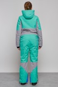 Оптом Горнолыжный комбинезон женский зимний УЦЕНКА бирюзового цвета 0949Br, фото 4