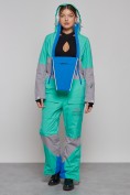 Оптом Горнолыжный комбинезон женский зимний УЦЕНКА бирюзового цвета 0949Br, фото 5