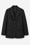 Оптом Пиджак женский классический УЦЕНКА черного цвета 0957Ch