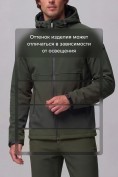 Оптом Мужской костюм из софтшелла и мембраной большого размера цвета хаки 09611Kh, фото 10