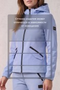 Оптом Женский костюм из софтшелла с флисом и мембраной — утепленный голубого цвета 09612Gl, фото 10