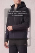 Оптом Мужской костюм из софтшелла с флисом и мембраной — утепленный черного цвета 09613Ch, фото 10