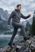 Оптом Мужской костюм из софтшелла с флисом и мембраной — утепленный темно-серого цвета 09613TC, фото 6