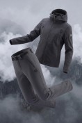 Оптом Мужской костюм из софтшелла с флисом и мембраной — утепленный черного цвета 09613_2Ch