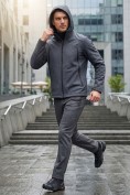 Оптом Мужской костюм из софтшелла с флисом и мембраной — утепленный темно-синего цвета 09613_2TS