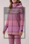 Оптом Женский костюм спортивный софтшелл с флисом и мембраной малинового цвета 09614M, фото 9