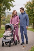 Оптом Мужской костюм из софтшелла с флисом и мембраной — утепленный синего цвета 09615S, фото 8