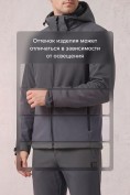 Оптом Мужской костюм из софтшелла с флисом и мембраной — утепленный темно-серого цвета 09615TC, фото 9