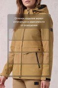 Оптом Женский костюм из софтшелла с флисом и мембраной — утепленный горчичного цвета 09616G, фото 9