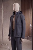 Оптом Мужской костюм из софтшелла с флисом и мембраной — утепленный темно-серого цвета 09617TC, фото 3