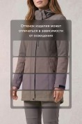 Оптом Женский костюм спортивный софтшелл с флисом и мембраной темно-серого цвета 09618TC, фото 9