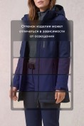Оптом Женский костюм спортивный софтшелл с флисом и мембраной темно-синего цвета 09618TS, фото 9