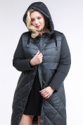 Оптом Куртка зимняя женская классическая темно-зеленого цвета 100-916_150TZ в Перми, фото 5