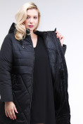 Оптом Куртка зимняя женская классическая черного цвета 100-916_701Ch в Воронеже, фото 7