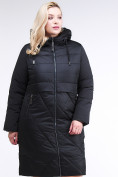 Оптом Куртка зимняя женская классическая черного цвета 100-916_701Ch в Самаре, фото 2