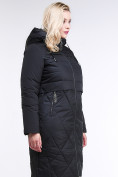 Оптом Куртка зимняя женская классическая черного цвета 100-916_701Ch в Перми, фото 3