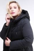 Оптом Куртка зимняя женская классическая черного цвета 100-916_701Ch в Перми, фото 8