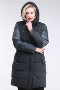 Оптом Куртка зимняя женская классическая темно-зеленого цвета 100-921_150TZ в Перми, фото 5
