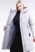 Оптом Куртка зимняя женская классическая серого цвета 100-921_46Sr, фото 8