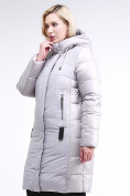 Оптом Куртка зимняя женская классическая серого цвета 100-921_46Sr, фото 4