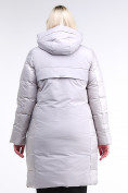 Оптом Куртка зимняя женская классическая серого цвета 100-921_46Sr в Санкт-Петербурге, фото 5