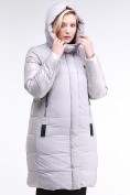 Оптом Куртка зимняя женская классическая серого цвета 100-921_46Sr в Перми, фото 6