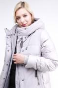 Оптом Куртка зимняя женская классическая серого цвета 100-921_46Sr в Сочи, фото 7