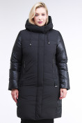 Оптом Куртка зимняя женская классическая черного цвета 100-921_701Ch в Казани, фото 2