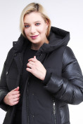 Оптом Куртка зимняя женская классическая черного цвета 100-921_701Ch в Перми, фото 6